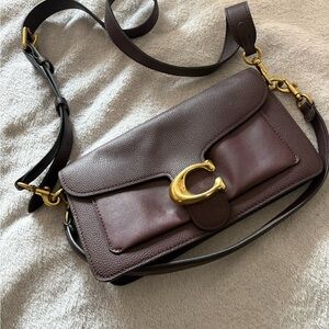 Maroon Leather Shoulder Bag